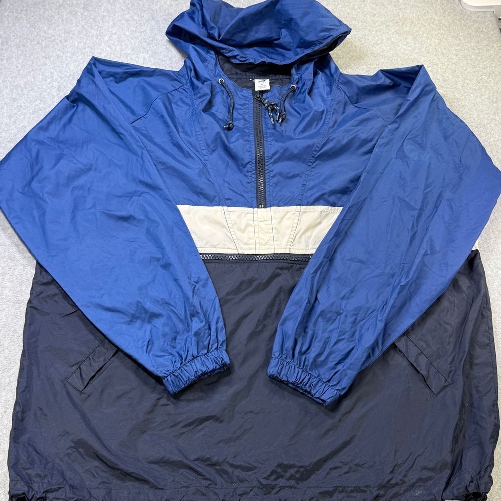 Vintage GAP Factory Store Packable Anorak Windbreaker Blue Navy M 90s